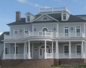 Large Georgia custom home with balustrades