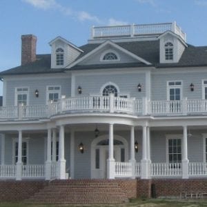 Large Georgia custom home with balustrades