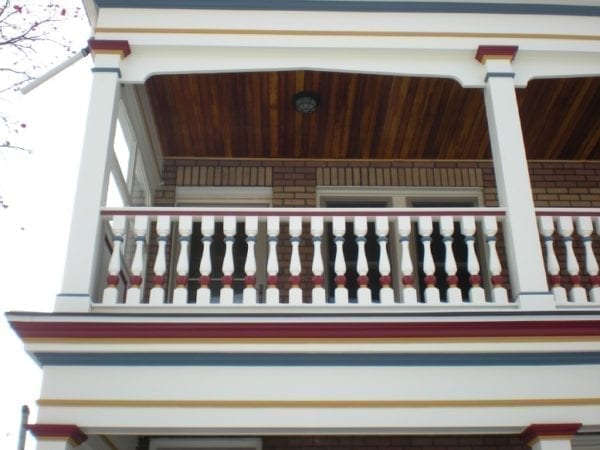 Front porch spindles and railing