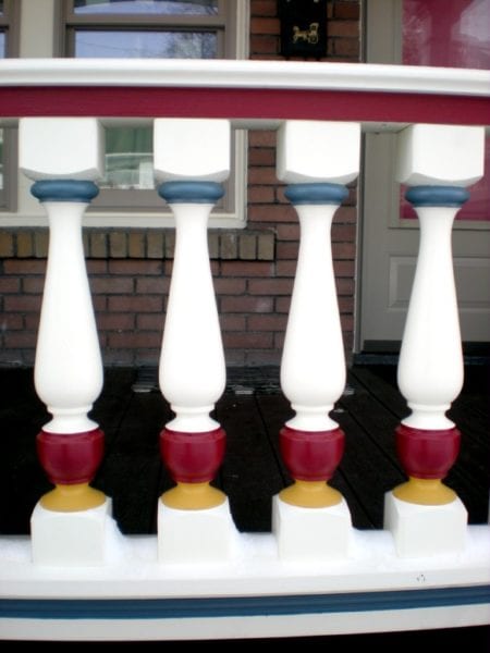 Spindles on a porch