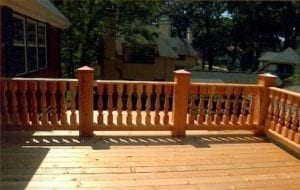 Deck railing spindles in Cleveland Heights OH