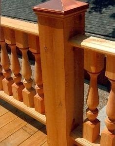 Ohio deck railing turned balusters