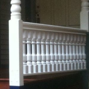 Colonial turned porch balusters