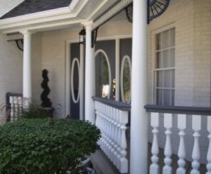 Porch railing and spindles and columns