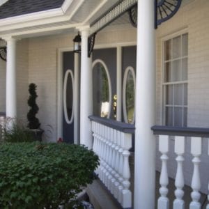 Porch railing and spindles and columns