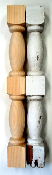 Copy an original porch spindle