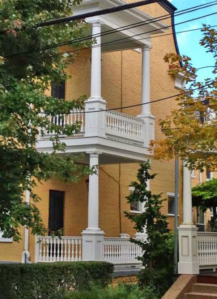 Two story victorian porch railing