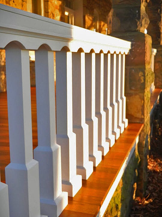 Custom square balusters and top rail system