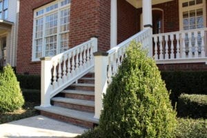 Porch Stair Railing with wood spindles