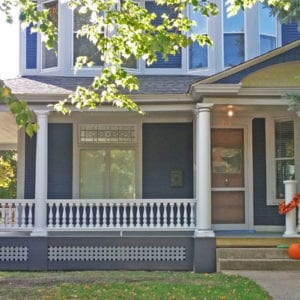 Front and side porch wrap around railing