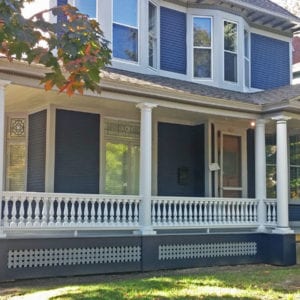 Wrap around porch railing