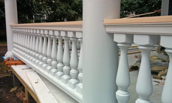 Revival spindles and custom porch railing