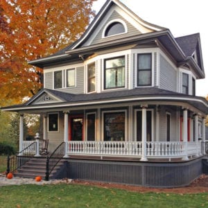 Victorian porch railing remodel