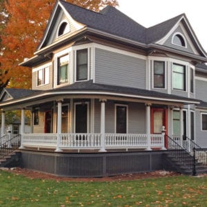 Porch featuring Victorian Spindles and Curved Rail