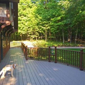 Curved deck rail and balusters