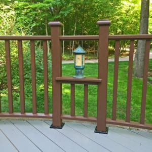 Curved deck railing and square balusters