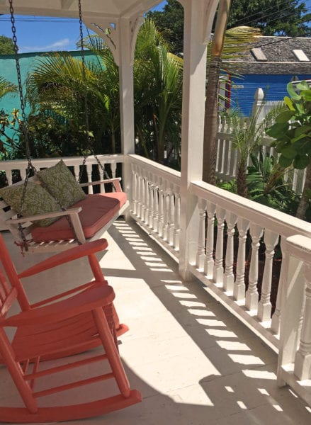Custom porch railing in the bahamas