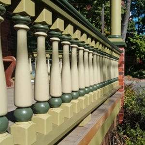 Baseball and bat custom porch spindles