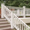 4" Wood Railing with 2 1/2" Tuscan Wood Porch Spindles