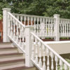 4" Wood Railing with 2 1/2" Victorian Wood Porch Spindles