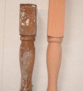 Custom table leg reproduction