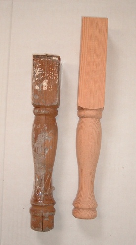 Custom table leg reproduction
