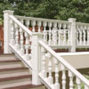 6" Wood Railing with Rampart Porch Spindles
