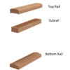4" 3-piece Cedar Deck Railing