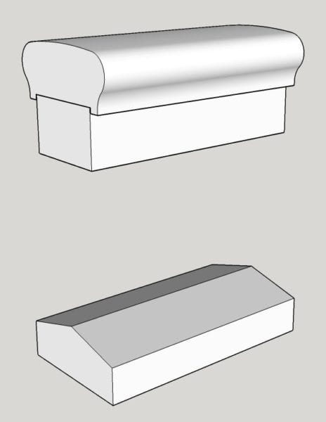 3D model of our 3 piece Porch Rail System