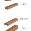 4" 4-piece Wood Porch Railing