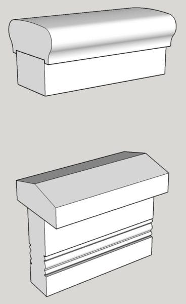 4 piece Porch Rail System 3D shop drawing