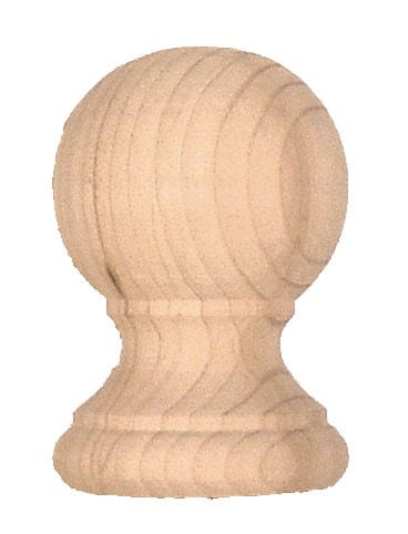 Wood Ball Finials for Wood Ball Post Caps, Staircase Finials