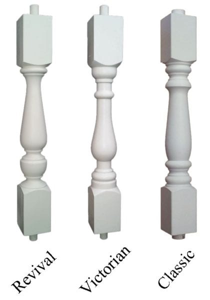 3 1/2" synthetic porch spindles