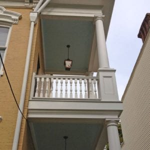 Victorian porch spindles and round columns