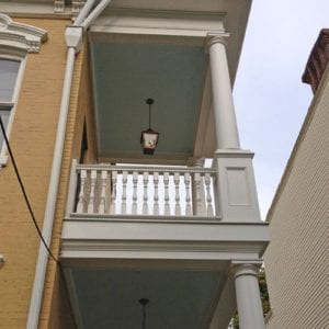 Victorian porch spindles and round columns
