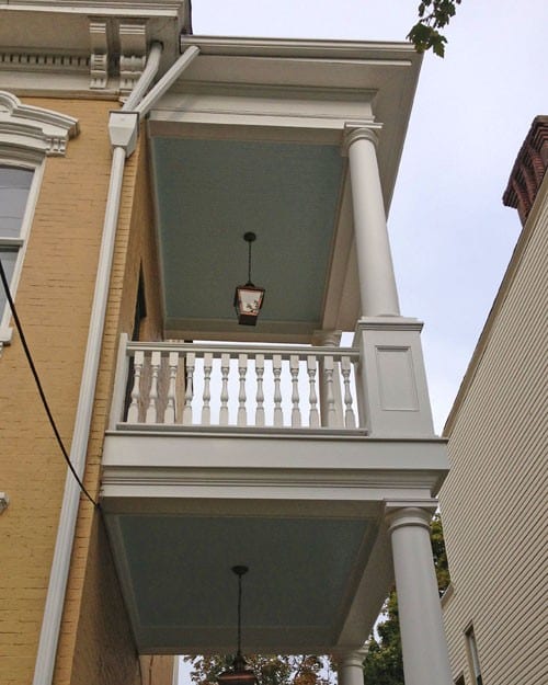 Victorian porch spindles and round columns