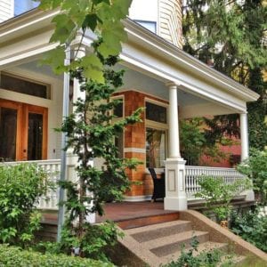 Victorian porch spindles, railing, and columns