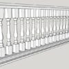 2 1/2" porch railing spindles drawing