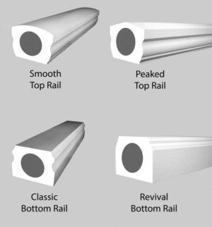 7 1/4" Synthetic porch railing options