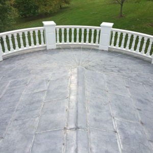 Rooftop wood porch spindles