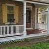 Front porch railing and square fluted columns
