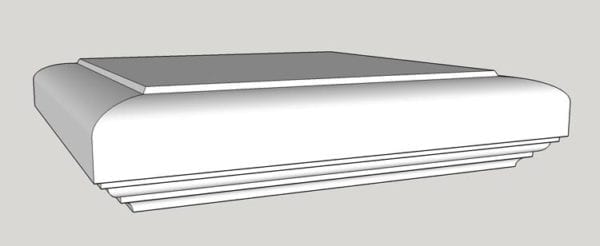 Cedar newel post cap 3D model