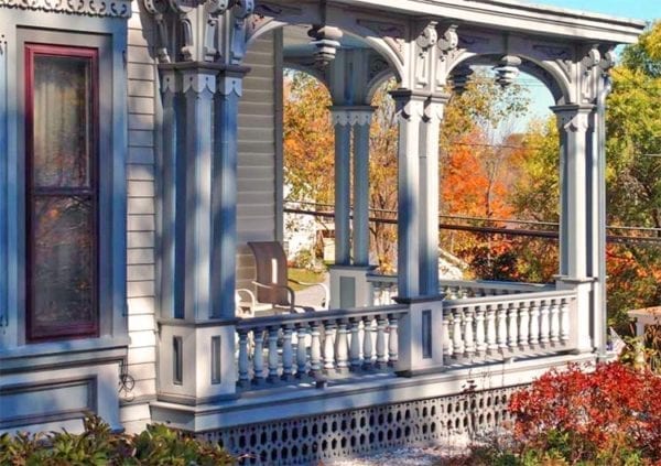 Ornate porch railings