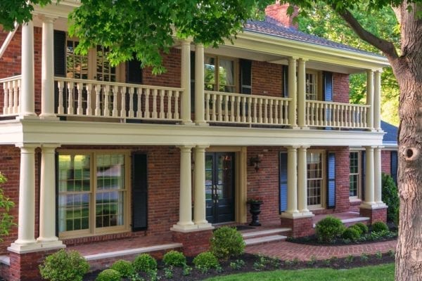 Upper level porch railing spindles