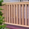 Square wood balusters, front porch