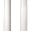 Round tapered columns, smooth and fluted