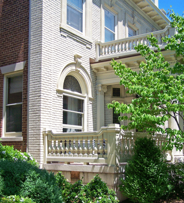 2 story porch with gooseneck easings