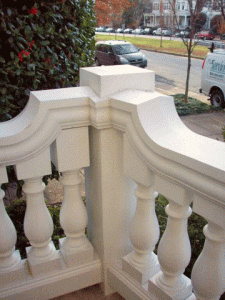 Gooseneck porch railings