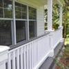 Square balusters on front porch railing