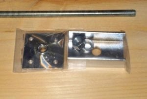 Newel installation hardware kit